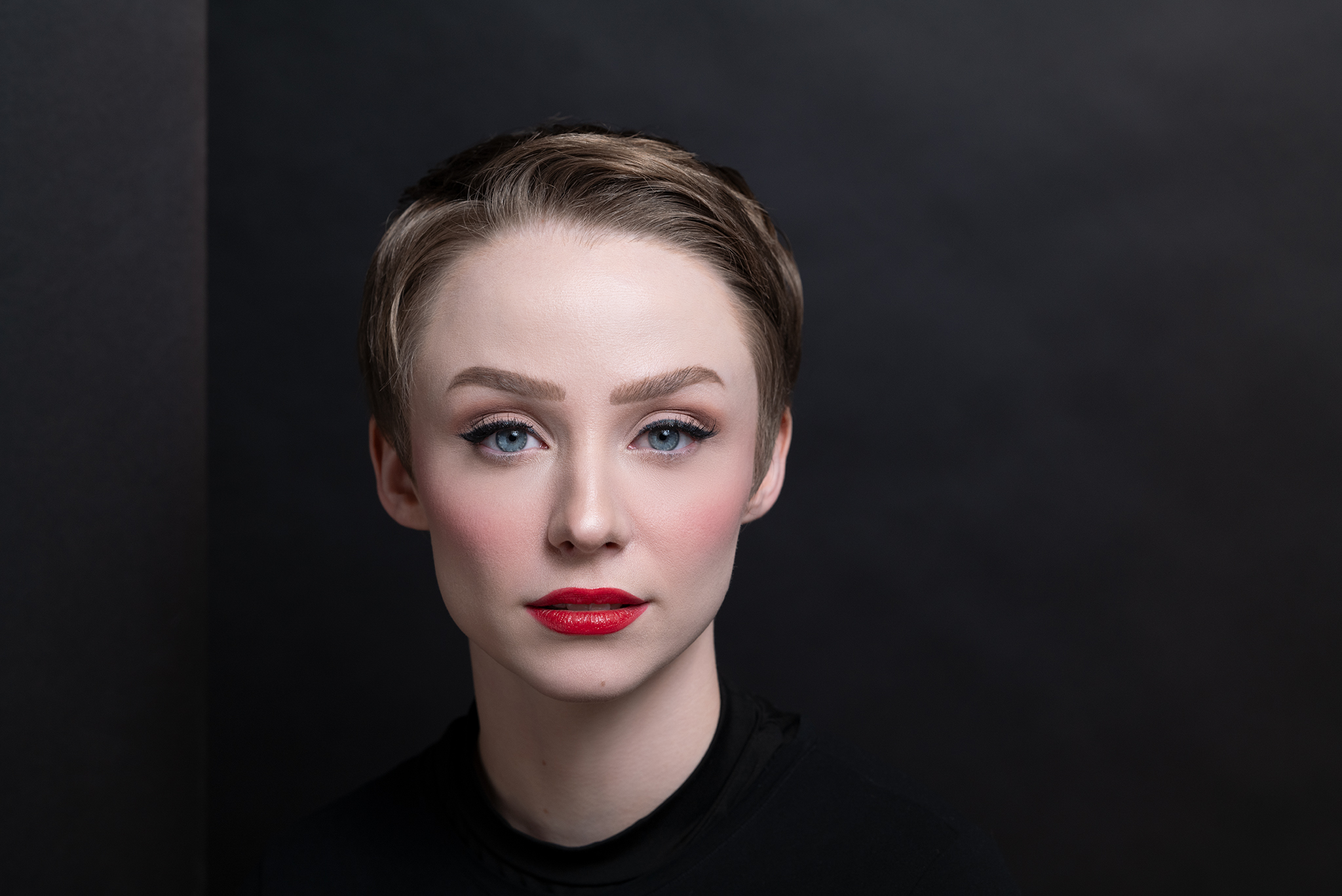makeup, lipstick, short hair. eyebrow makeup, eye makeup, makeup rochester, westman atelier, mac, kimiko beauty, RMS beauty, NARS